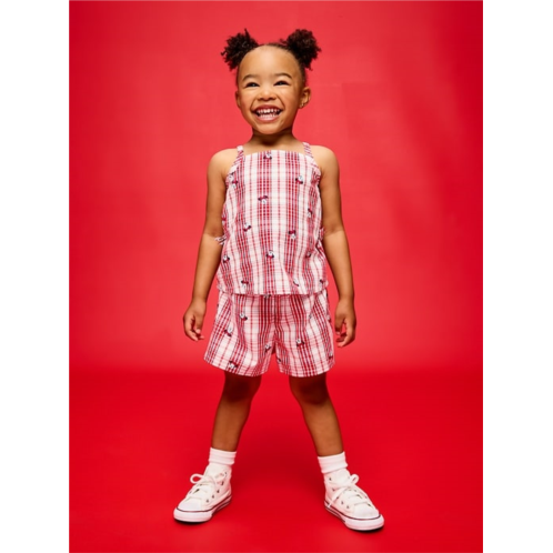 Old Navy x Disney Minnie Mouse Sleeveless Plaid Top & Shorts Set for Toddler Girls