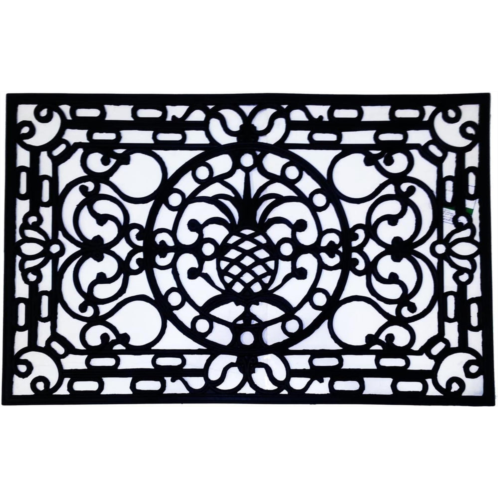 imports decor rubber doormat pineapple 18-inch by 30-inch