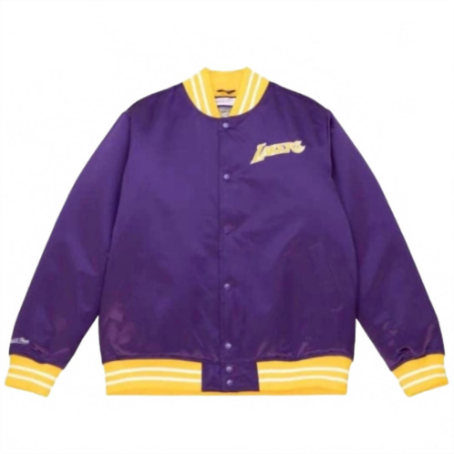 Mitchell & Ness mens nba los angeles lakers heavyweight jacket in purple