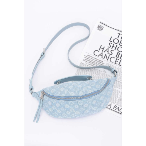FASHNZFAB embossed denim crossbody bag