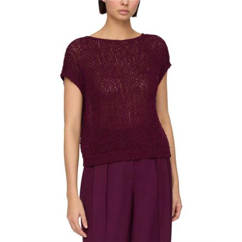 Lafayette 148 New York open stitch bateau neck sweater