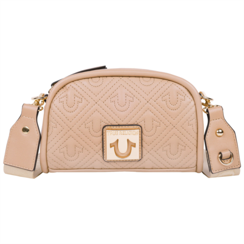 True Religion metal plaque quilted crossbody