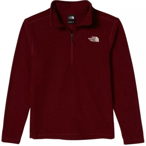 The North Face textured cap rock sweatshirt mens red fleece 1/4 zip kfc497