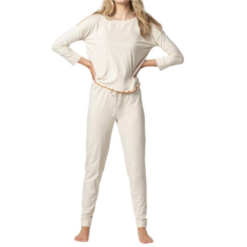 Lilla P 3/4 long sleeve & pant set in oat
