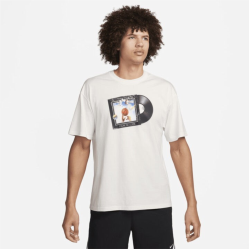Nike mens max90 t-shirt summit white graphic print 100% cotton basketball srt507