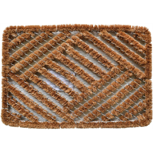 imports decor spiral doormat overlapping cross hatch 16-inch by 24-inch