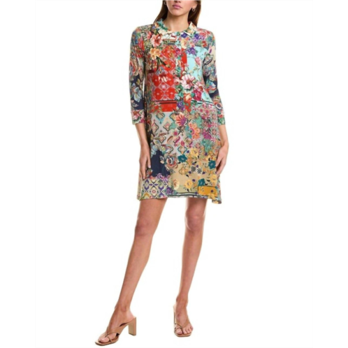 Johnny Was otti polo tunic dress in multi
