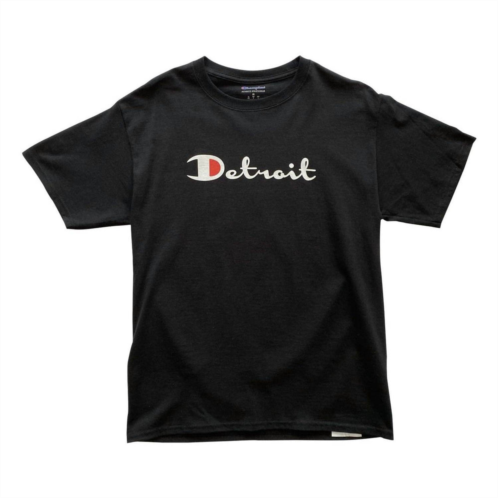 Champion mens detroit t-shirt in black