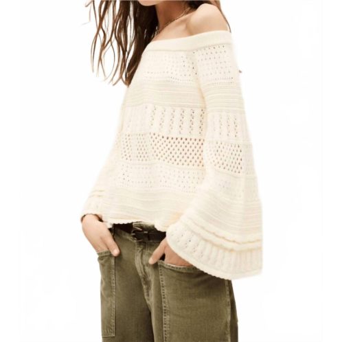 Ba&sh daxie long-sleeved pullover in beige