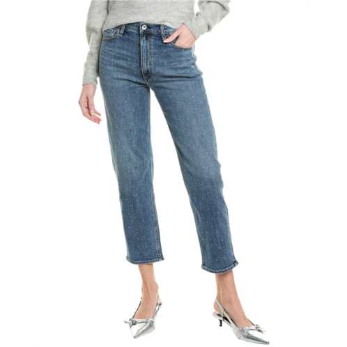 Rag & bone hattie medium wash jewels ankle straight jean