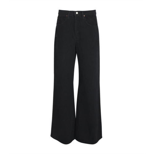 Frame womens easy wide flare jeans inkwell