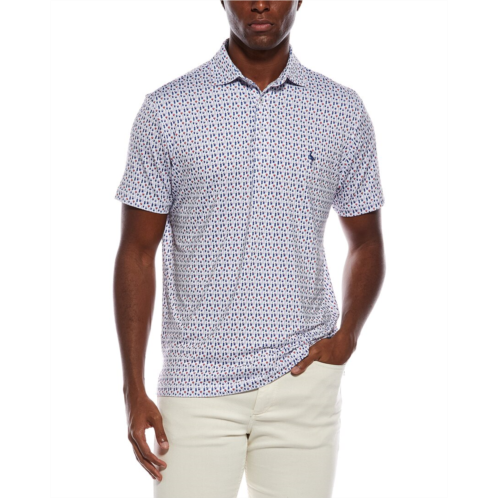 TailorByrd bottoms up printed performance polo shirt