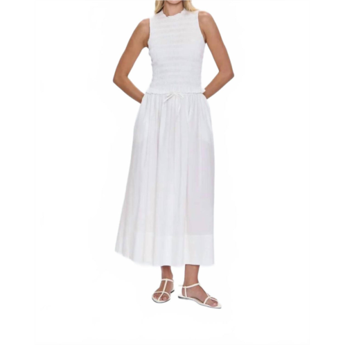 PISTOLA noelle poplin skirt in le blanc