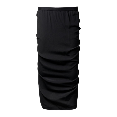 Rick Owens structured black skirt with rib-knit waistband
