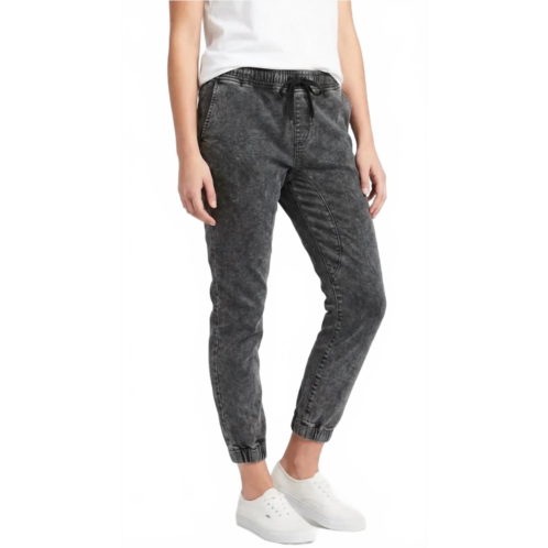 Gasoline womens denim jogger pants in grey