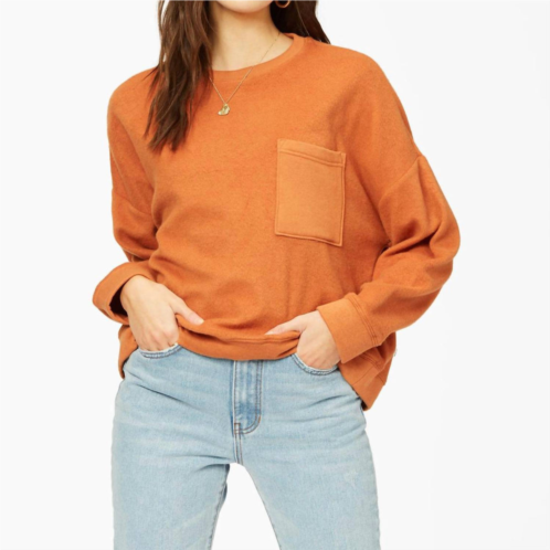 Billabong new tides boxy crewneck sweatshirt in bronze