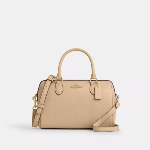 Coach Outlet rowan satchel bag in signature leather