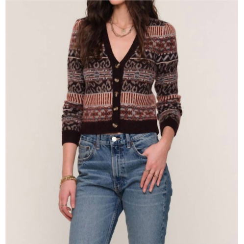 Heartloom ruta cardigan in aubergine