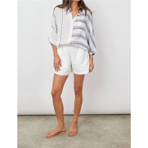 Rails finley shirt in mixed agean blue stripe