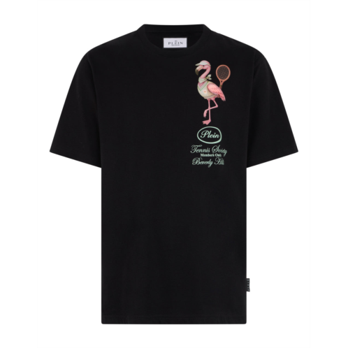 PHILIPP PLEIN round neck t-shirt flamingo tennis society