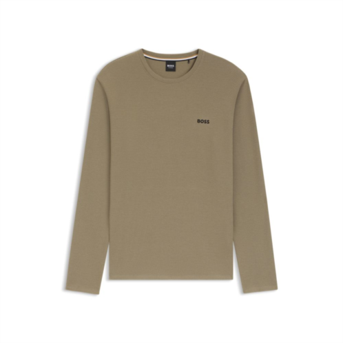 BOSS embroidered-logo pyjama t-shirt in a cotton blend