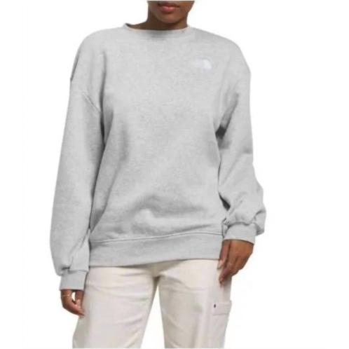 THE NORTH FACE womens fit crewneck sweatshirt in grey solid