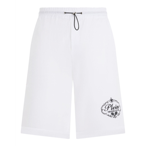 PHILIPP PLEIN linen drawstring shorts tennis club
