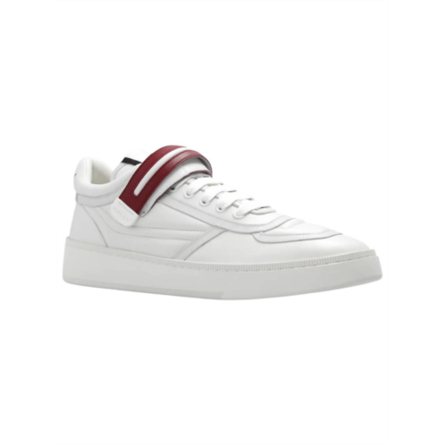 BALLY womens royce leather low top sneakers in white
