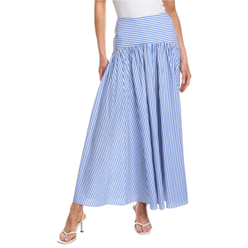 Rowing Blazers cotton poplin pinstripe skirt