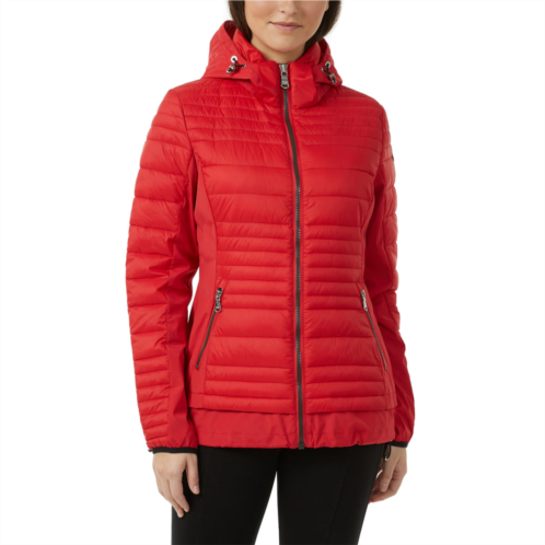 Pajar womens makani channel quilted light weight mixed media jacket