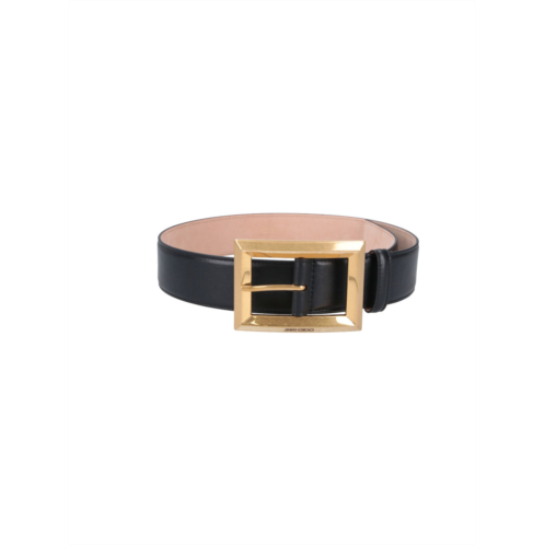JIMMY CHOO black arlie calf leather belt