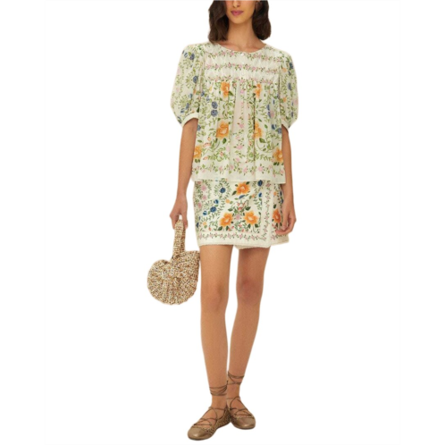 FARM Rio folk floral mini skirt