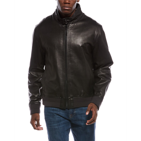 Vince harrington leather bomber jacket