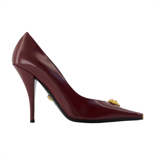 VERSACE pump t.105 calf leather - - leather - burgundy
