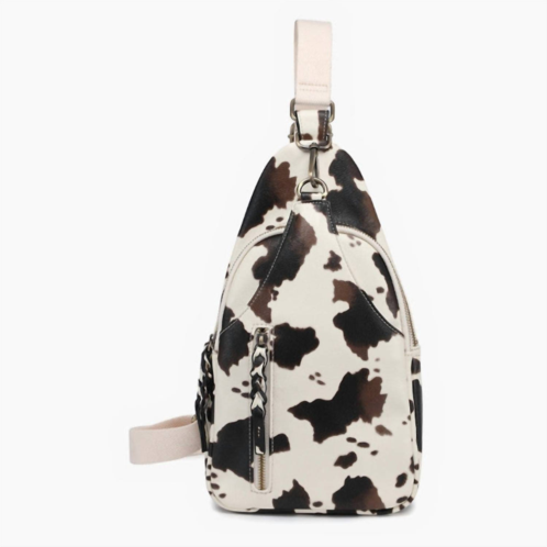 Jen & Co. womens nikki compartment sling pack bag in cow