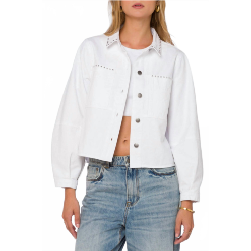 Velvet Heart cathy balloon sleeve jacket in white