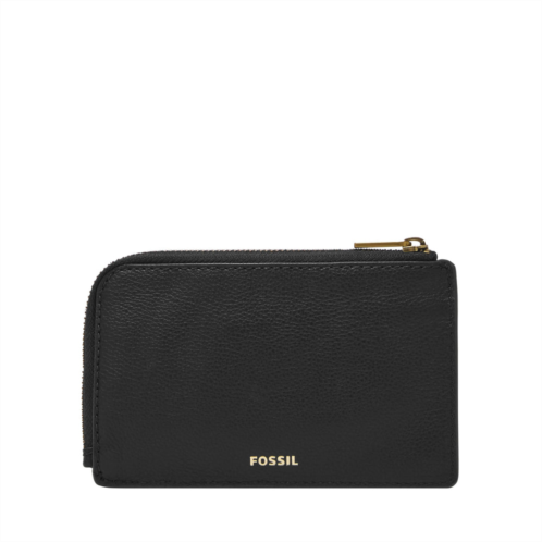 Fossil womens jori leather zip card case