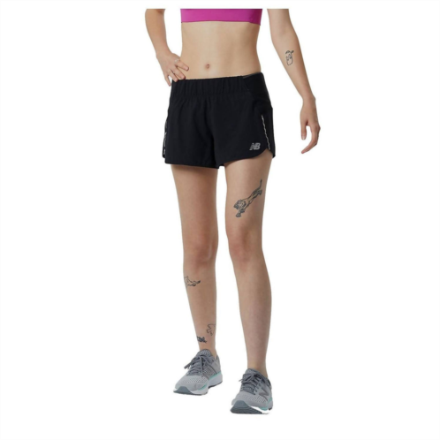 New Balance womens impact run heat tigh shorts in black