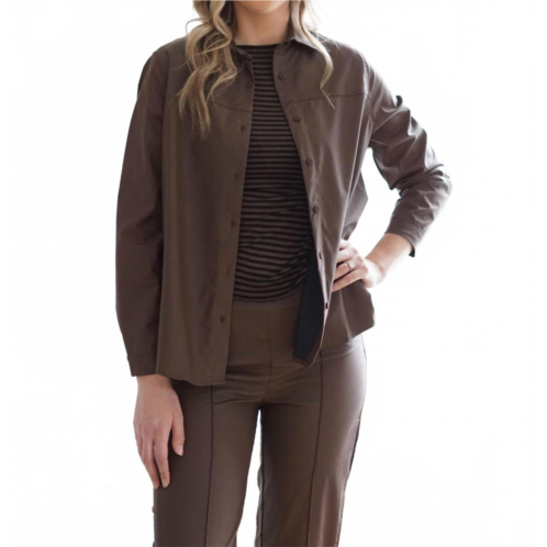 Joh jomara faux leather top in brown