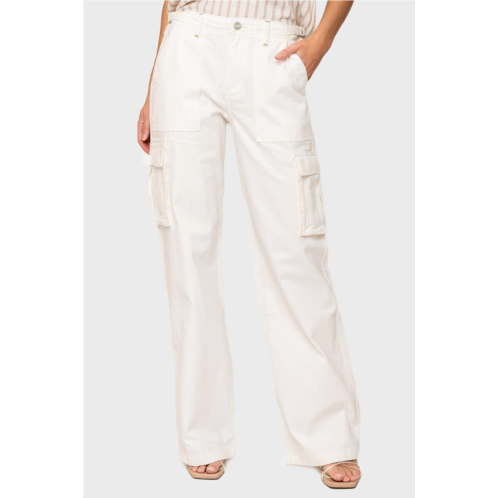 Sanctuary womens reissue cargo pants in powdered sugar