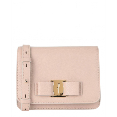 Salvatore Ferragamo womens vara bow crossbody bag in light pink