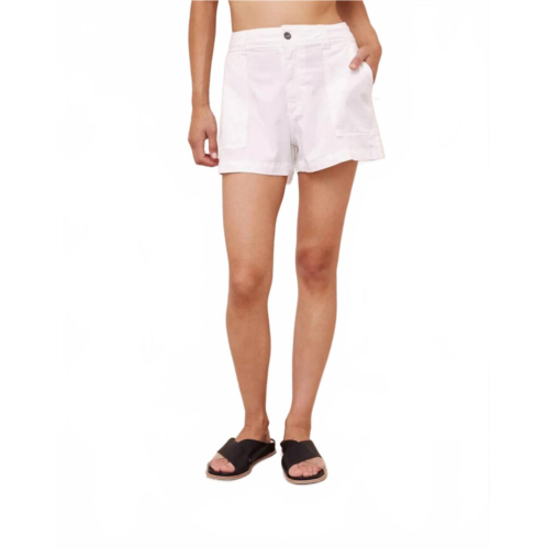 Bella Dahl poppy voyage pocket short in white