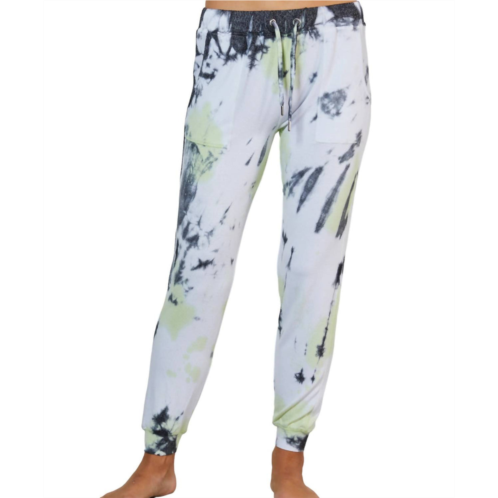 French kyss marble wash jogger pants in lime