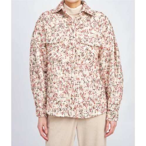 En Saison everleigh top in ecru multi