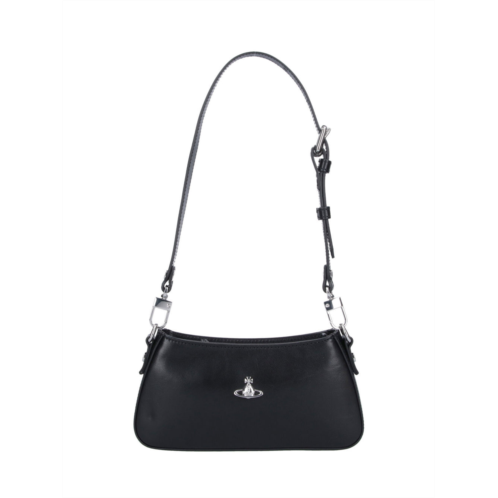 VIVIENNE WESTWOOD black tasha structured leather shoulder bag