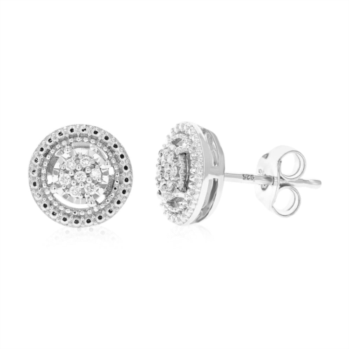 Vir Jewels 1/12 cttw lab grown diamond composite earrings in sterling silver with push backs for women
