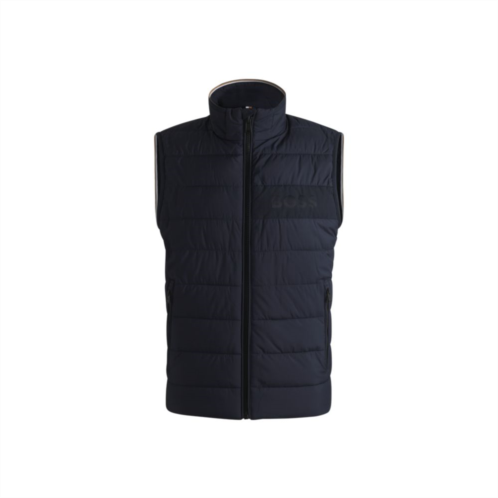 BOSS regular-fit water-repellent gilet with tonal logo