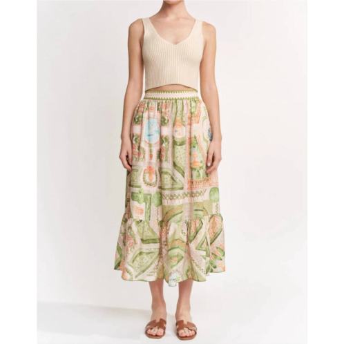 En Saison sariyah midi skirt in beige