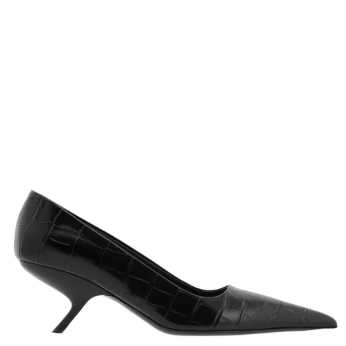 Salvatore Ferragamo Ferragamo eva 55 croc-embossed leather pumps
