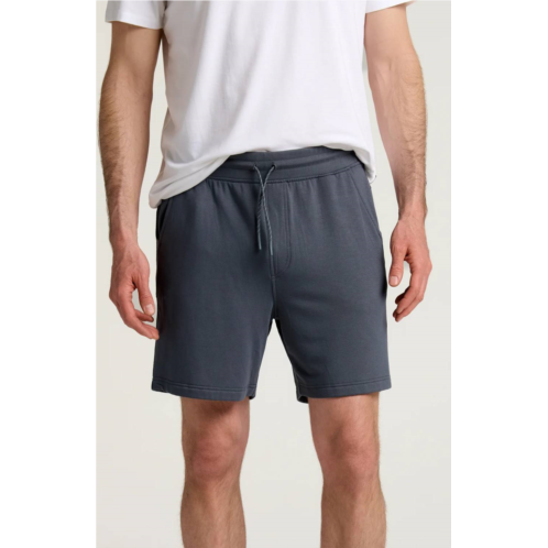 FREE FLY mens bamboo lightweight fleece shorts in storm cloud